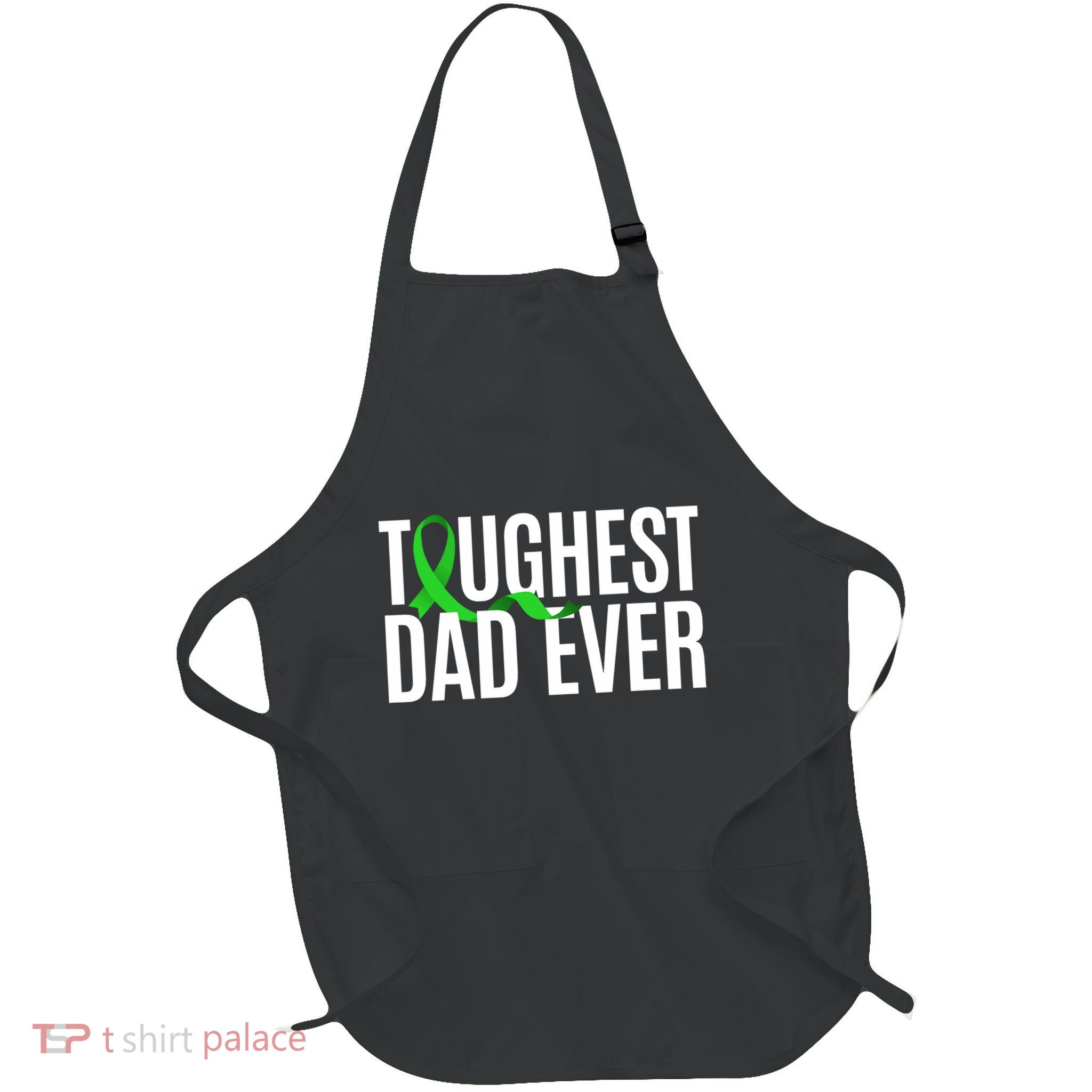 Toughest Dad Ever Muscular Dystrophy Awareness Full-Length Apron With Pockets