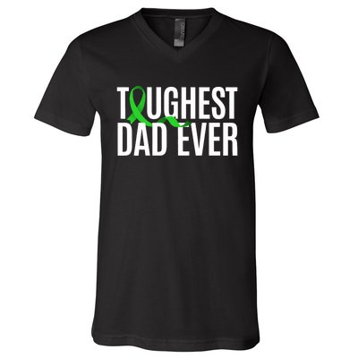 Toughest Dad Ever Muscular Dystrophy Awareness V-Neck T-Shirt