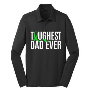 Toughest Dad Ever Muscular Dystrophy Awareness Silk Touch Performance Long Sleeve Polo