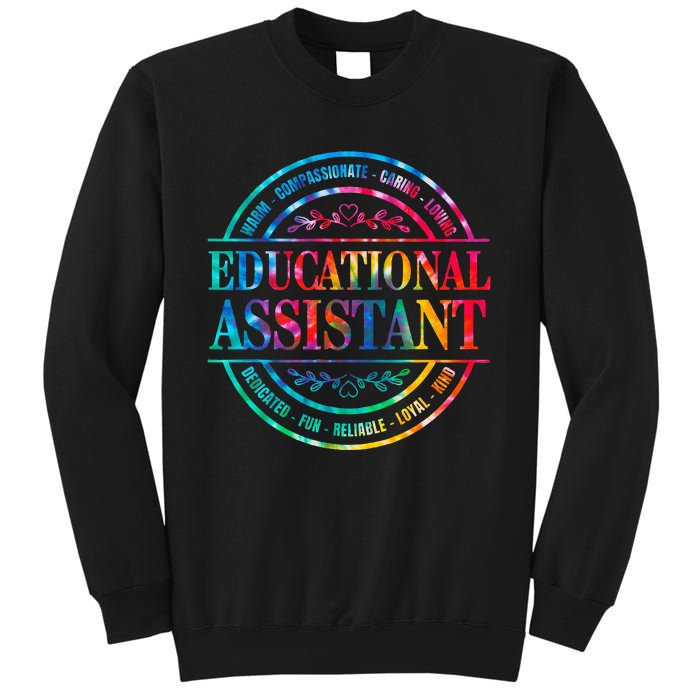 Tie Dye Educational Assistant Paraprofessional Educator Sweatshirt