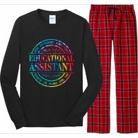 Tie Dye Educational Assistant Paraprofessional Educator Long Sleeve Pajama Set