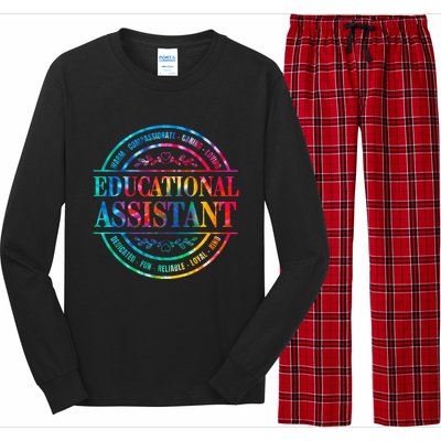 Tie Dye Educational Assistant Paraprofessional Educator Long Sleeve Pajama Set