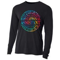 Tie Dye Educational Assistant Paraprofessional Educator Cooling Performance Long Sleeve Crew