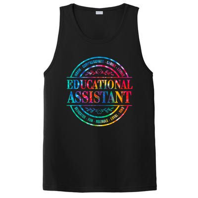 Tie Dye Educational Assistant Paraprofessional Educator PosiCharge Competitor Tank