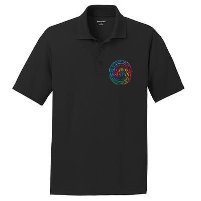 Tie Dye Educational Assistant Paraprofessional Educator PosiCharge RacerMesh Polo