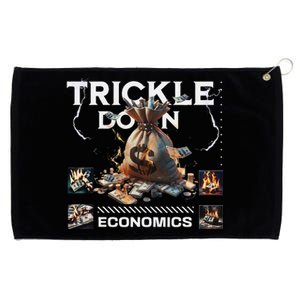 Trickle Down Economics Is A Trick Funny Economic Sarcastic Grommeted Golf Towel