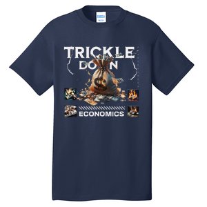 Trickle Down Economics Is A Trick Funny Economic Sarcastic Tall T-Shirt