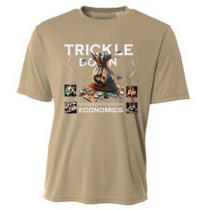 Trickle Down Economics Is A Trick Funny Economic Sarcastic Cooling Performance Crew T-Shirt