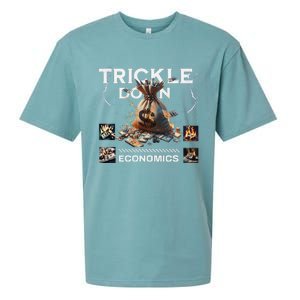 Trickle Down Economics Is A Trick Funny Economic Sarcastic Sueded Cloud Jersey T-Shirt