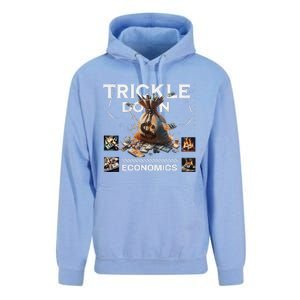 Trickle Down Economics Is A Trick Funny Economic Sarcastic Unisex Surf Hoodie