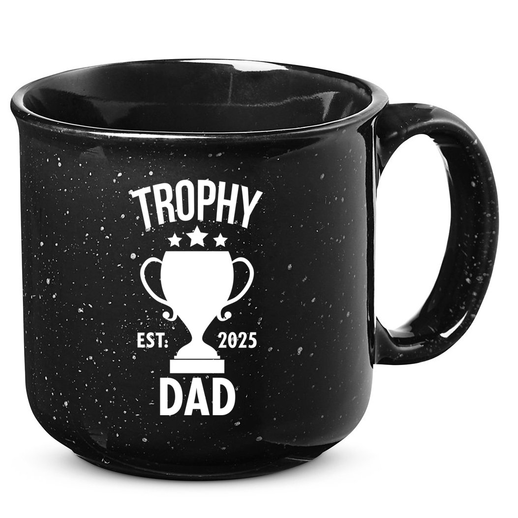Trophy Dad Est 2025 15oz Campfire Ceramic Mug