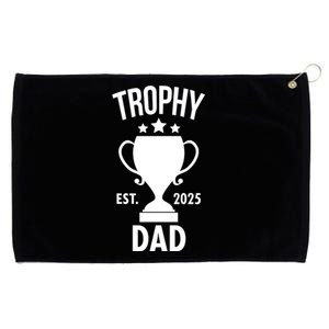 Trophy Dad Est 2025 Grommeted Golf Towel