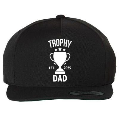 Trophy Dad Est 2025 Wool Snapback Cap