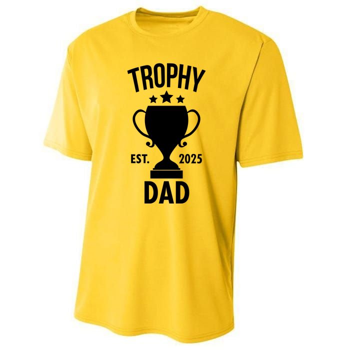 Trophy Dad Est 2025 Performance Sprint T-Shirt