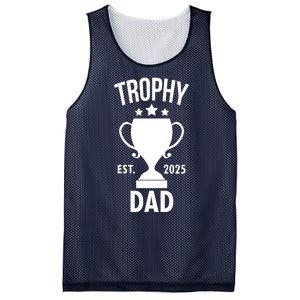 Trophy Dad Est 2025 Mesh Reversible Basketball Jersey Tank