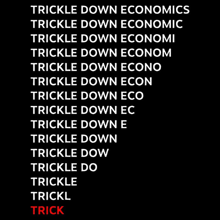 Trickle Down Economics Trick Drawstring Bag