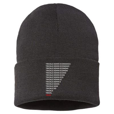 Trickle Down Economics Trick Sustainable Knit Beanie