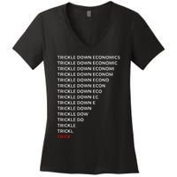 Trickle Down Economics Trick Women's V-Neck T-Shirt