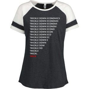 Trickle Down Economics Trick Enza Ladies Jersey Colorblock Tee