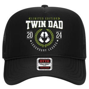 Twin Dad Est 2024 Twin Dad To Be Gifts New Daddy Viii High Crown Mesh Back Trucker Hat