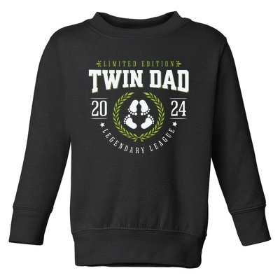 Twin Dad Est 2024 Twin Dad To Be Gifts New Daddy Viii Toddler Sweatshirt