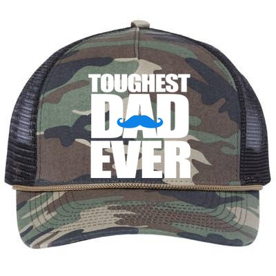 Toughest Dad Ever Great Gift Retro Rope Trucker Hat Cap