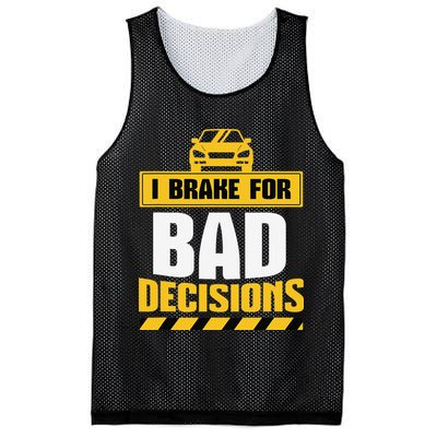 Teacher Driving Education Fun Quote I Brake For Bad Mesh Reversible Basketball Jersey Tank