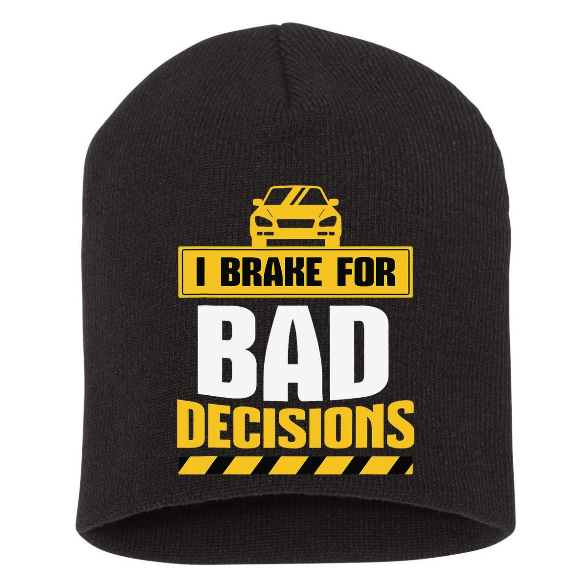 Teacher Driving Education Fun Quote I Brake For Bad Short Acrylic Beanie