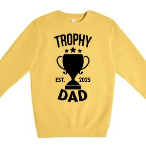 Trophy Dad Est 2025 Premium Crewneck Sweatshirt