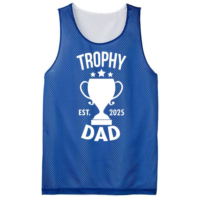 Trophy Dad Est 2025 Mesh Reversible Basketball Jersey Tank