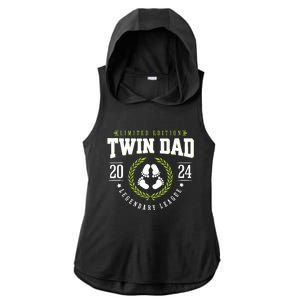 Twin Dad Est 2024 Twin Dad To Be Gifts New Daddy Viii Ladies PosiCharge Tri-Blend Wicking Draft Hoodie Tank