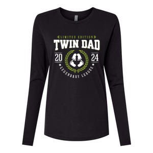 Twin Dad Est 2024 Twin Dad To Be Gifts New Daddy Viii Womens Cotton Relaxed Long Sleeve T-Shirt