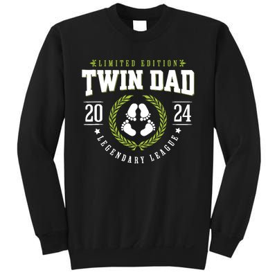 Twin Dad Est 2024 Twin Dad To Be Gifts New Daddy Viii Sweatshirt