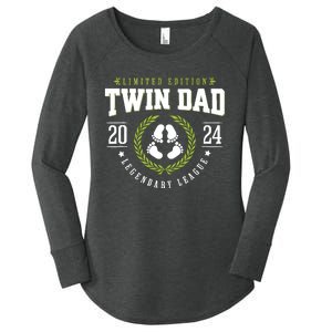 Twin Dad Est 2024 Twin Dad To Be Gifts New Daddy Viii Women's Perfect Tri Tunic Long Sleeve Shirt