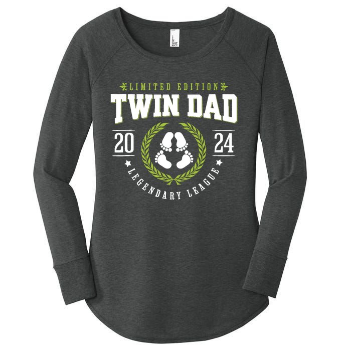 Twin Dad Est 2024 Twin Dad To Be Gifts New Daddy Viii Women's Perfect Tri Tunic Long Sleeve Shirt