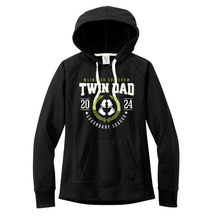 Twin Dad Est 2024 Twin Dad To Be Gifts New Daddy Viii Women's Fleece Hoodie