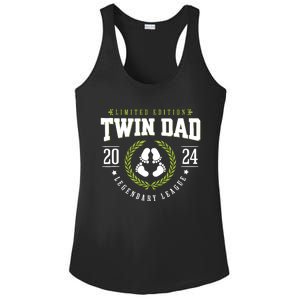 Twin Dad Est 2024 Twin Dad To Be Gifts New Daddy Viii Ladies PosiCharge Competitor Racerback Tank