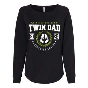 Twin Dad Est 2024 Twin Dad To Be Gifts New Daddy Viii Womens California Wash Sweatshirt