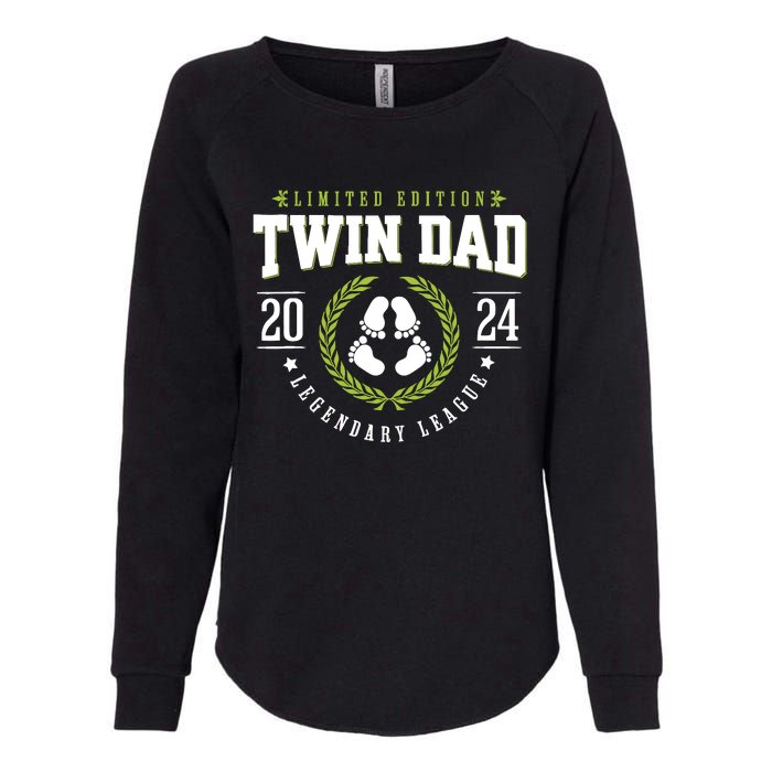 Twin Dad Est 2024 Twin Dad To Be Gifts New Daddy Viii Womens California Wash Sweatshirt