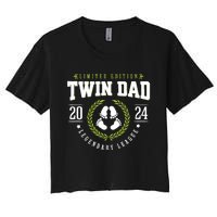 Twin Dad Est 2024 Twin Dad To Be Gifts New Daddy Viii Women's Crop Top Tee