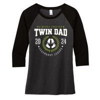 Twin Dad Est 2024 Twin Dad To Be Gifts New Daddy Viii Women's Tri-Blend 3/4-Sleeve Raglan Shirt