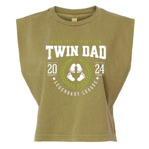 Twin Dad Est 2024 Twin Dad To Be Gifts New Daddy Viii Garment-Dyed Women's Muscle Tee