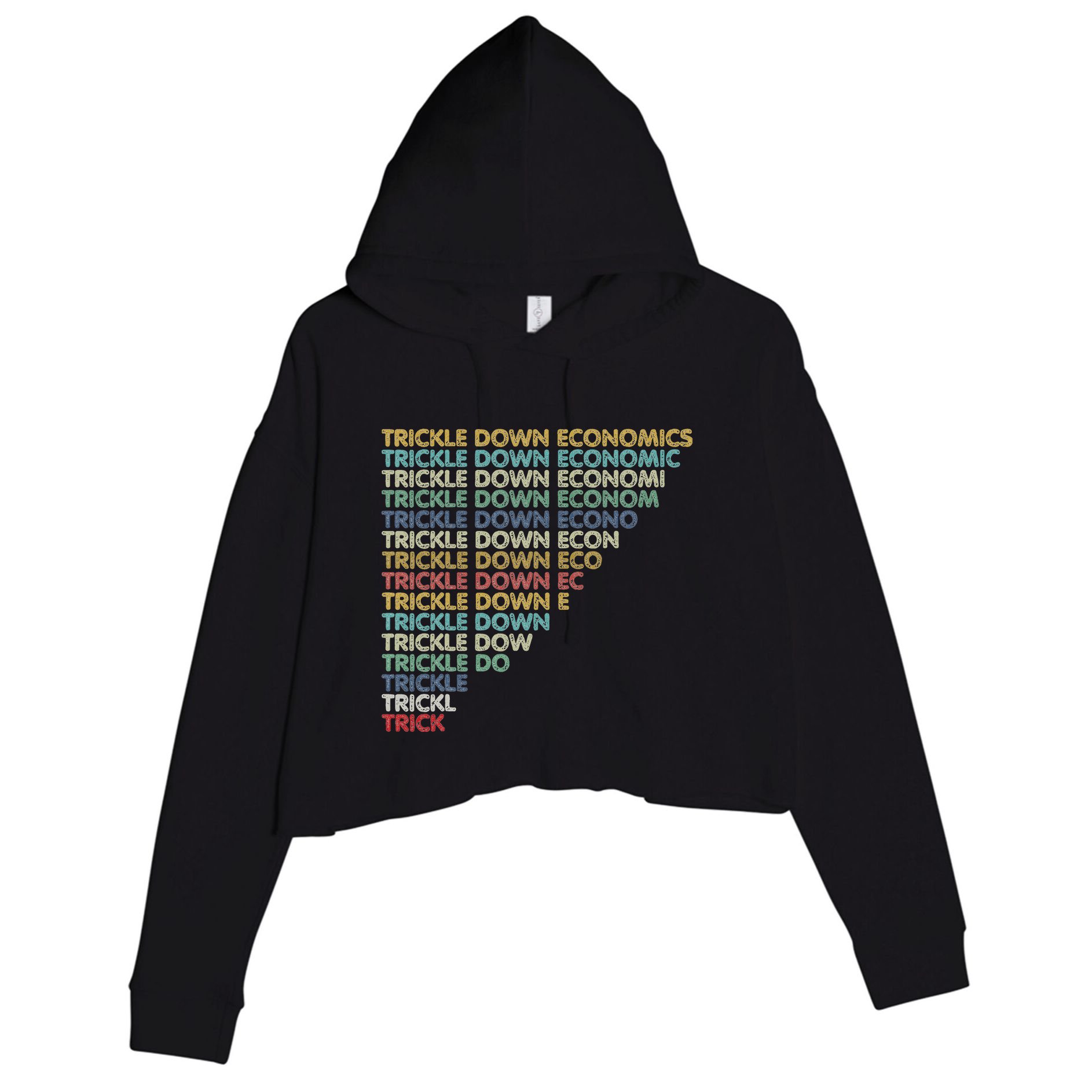 Trickle Down Economics Trick Crop Fleece Hoodie