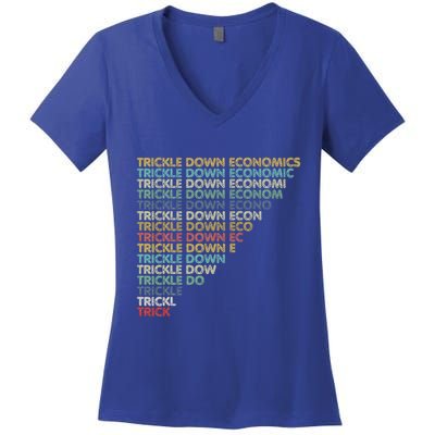 Trickle Down Economics Trick Women's V-Neck T-Shirt