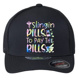 Tie Dye Educated Drug Dealer Humor Pharmacist Pills Medicine Flexfit Unipanel Trucker Cap