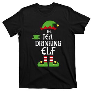 Tea Drinking Elf Family Matching Group Christmas T-Shirt