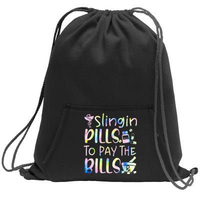 Tie Dye Educated Drug Dealer Humor Pharmacist Pills Medicine Sweatshirt Cinch Pack Bag