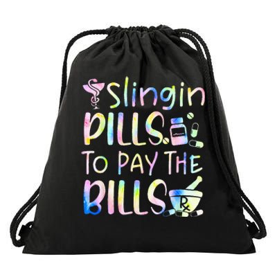 Tie Dye Educated Drug Dealer Humor Pharmacist Pills Medicine Drawstring Bag