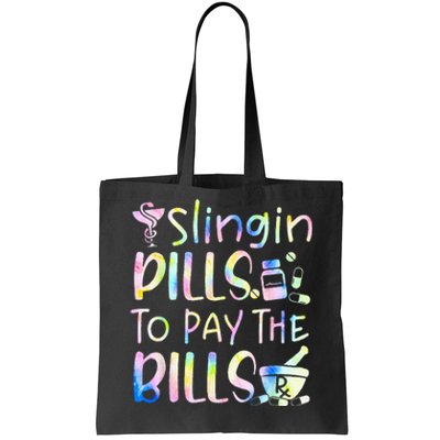 Tie Dye Educated Drug Dealer Humor Pharmacist Pills Medicine Tote Bag