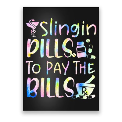 Tie Dye Educated Drug Dealer Humor Pharmacist Pills Medicine Poster